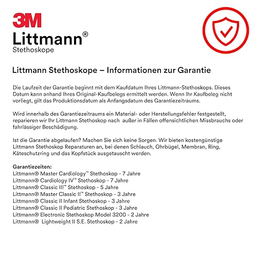 Miniatura 56 de 3M Littmann Cardiology IV - Estetoscopio de diagnóstico 6190, más de 2 veces más fuerte, pesa menos, pieza torácica y tallo de acero inoxidable