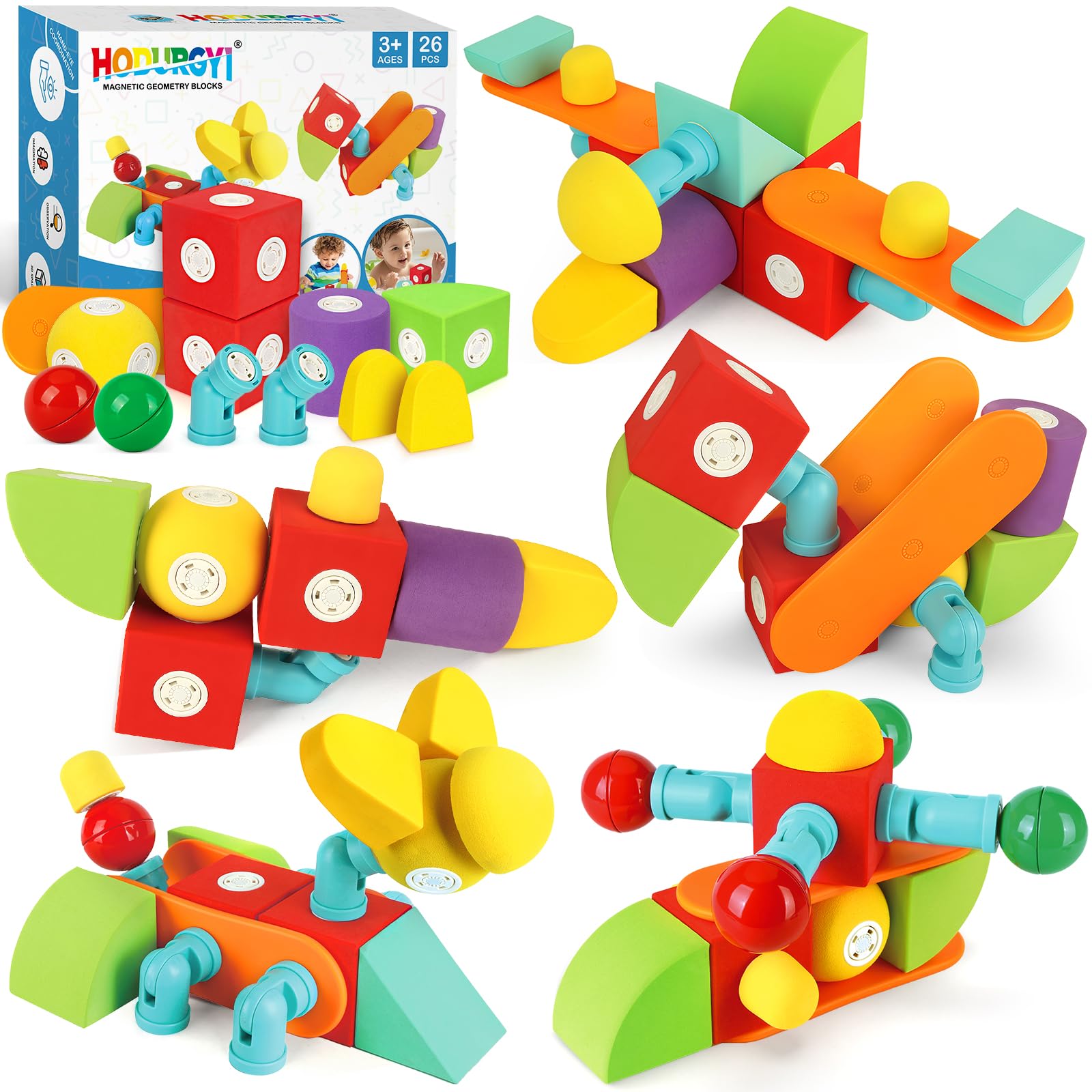 Hodurgyi Magnetic Foam Blocks 26 Piece Set