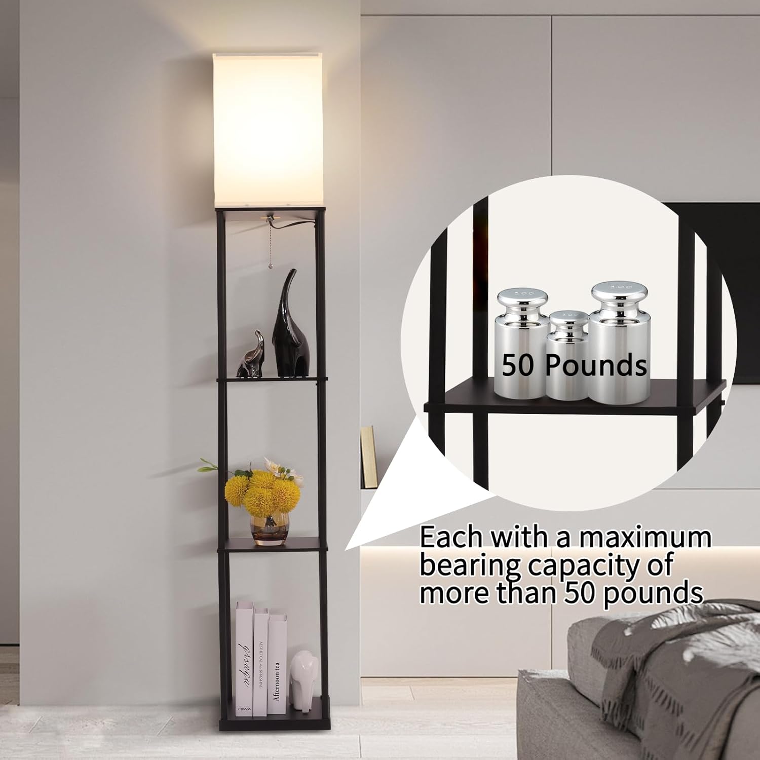 Illuminate & Organize: The Modern Floor Lamp with Shelves Review