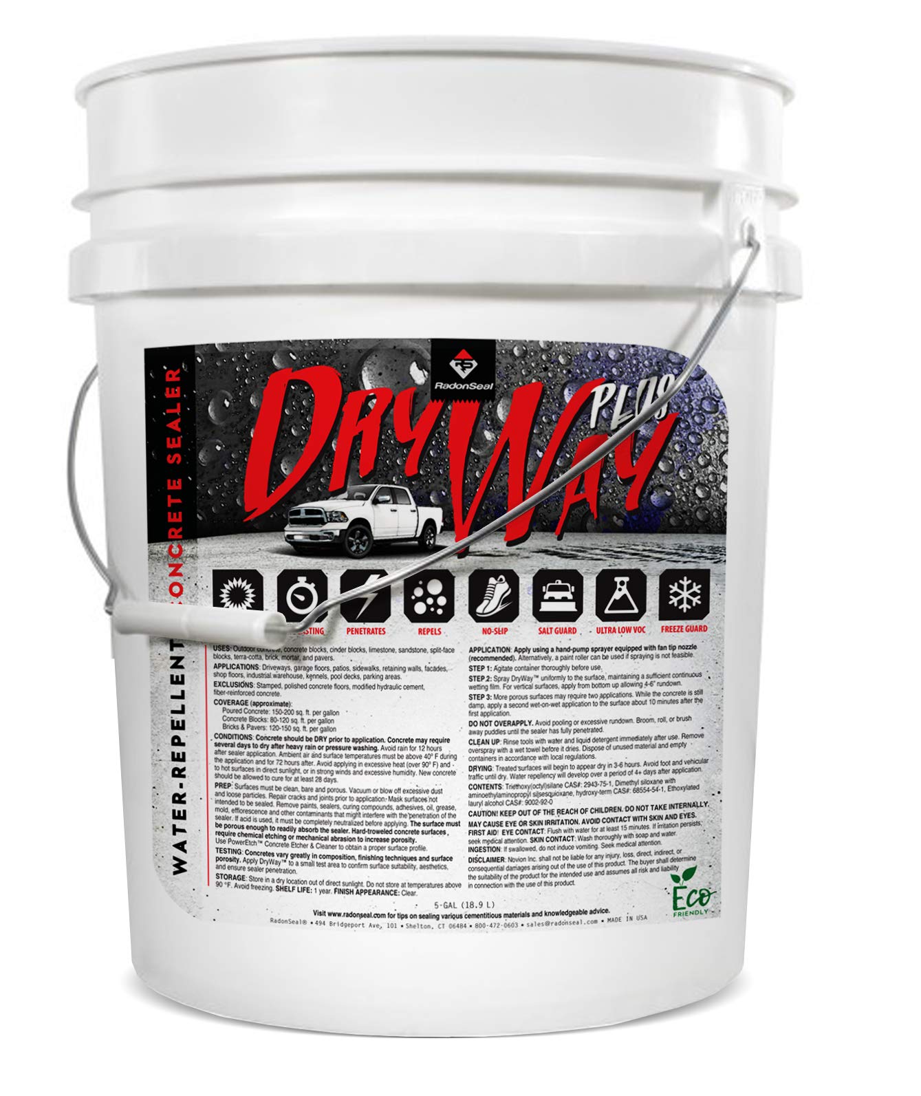 DryWay Plus US DOT Approved WaterRepellent Concrete Sealer