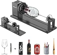 Vista 1 de Creality Laser Rotary Roller, Y-axis Rotary Chuck for Falcon Engraver, Rotary Kit Pro with 3 in 1 Jaw and Module Suitable for Engraving Cylindrical