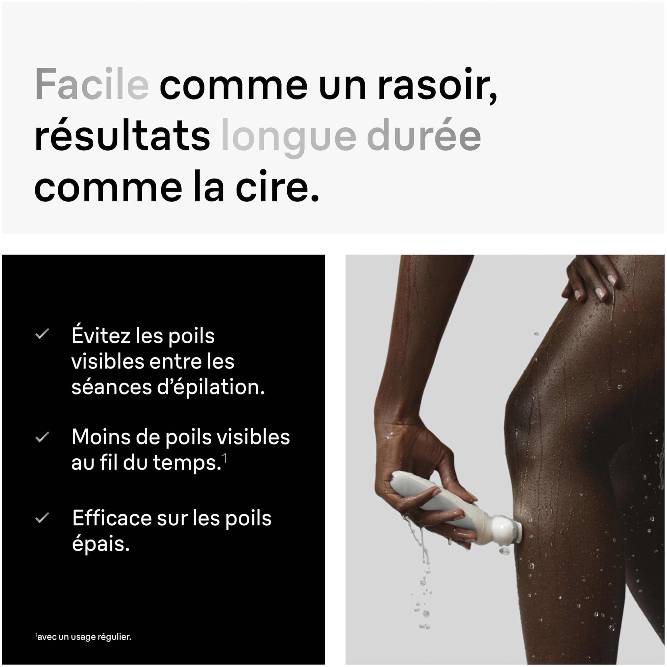Braun Epilateur Electrique Femme Silk·épil 9, Etanche, Tête Pivotante pour une Epilation Facile, Coffret avec Sabot Tondeuse et Embout de Rasage, Argent, 9-041 - 4
