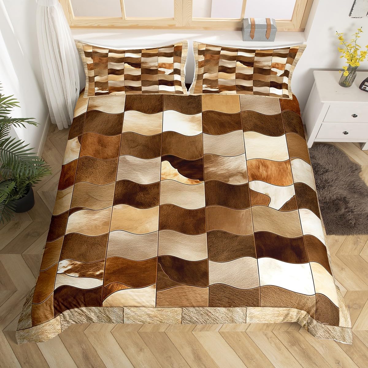 Cow Fur Duvet Cover Set Kids Boys King