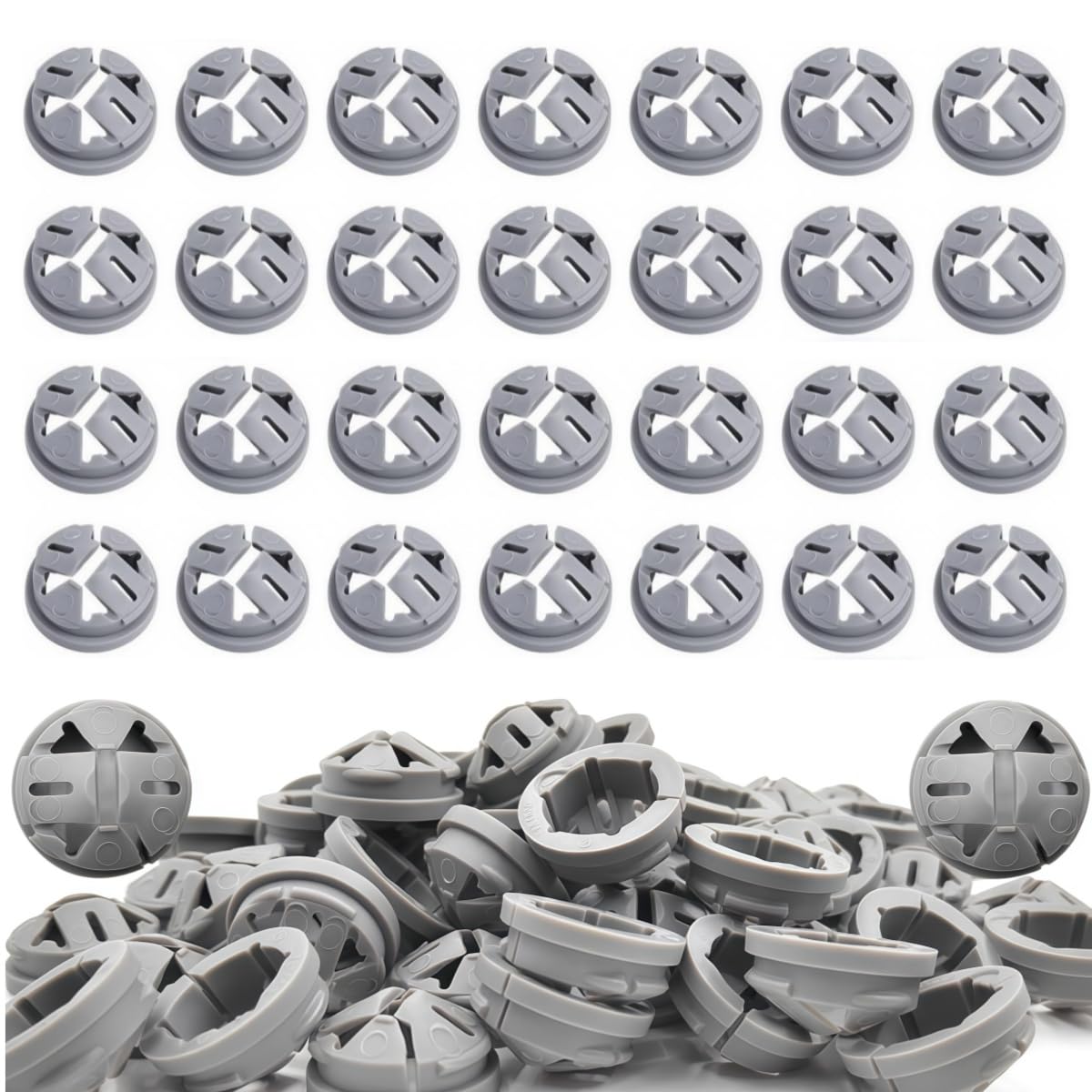 150 Pcs of 3/8-1/2 Inch Electrical Wire Box Connectors, Wire Connectors Push-in, for Romex Clamp Cable Connector, Non-Metallic Button Push Electrical Box Cable, Fits for 1/2 Inch Knockouts