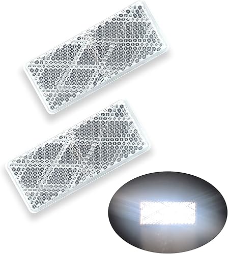 E-Mark DOT 4A CCC - Reflector rectangular autoadhesivo para buzón de remolque (transparente)