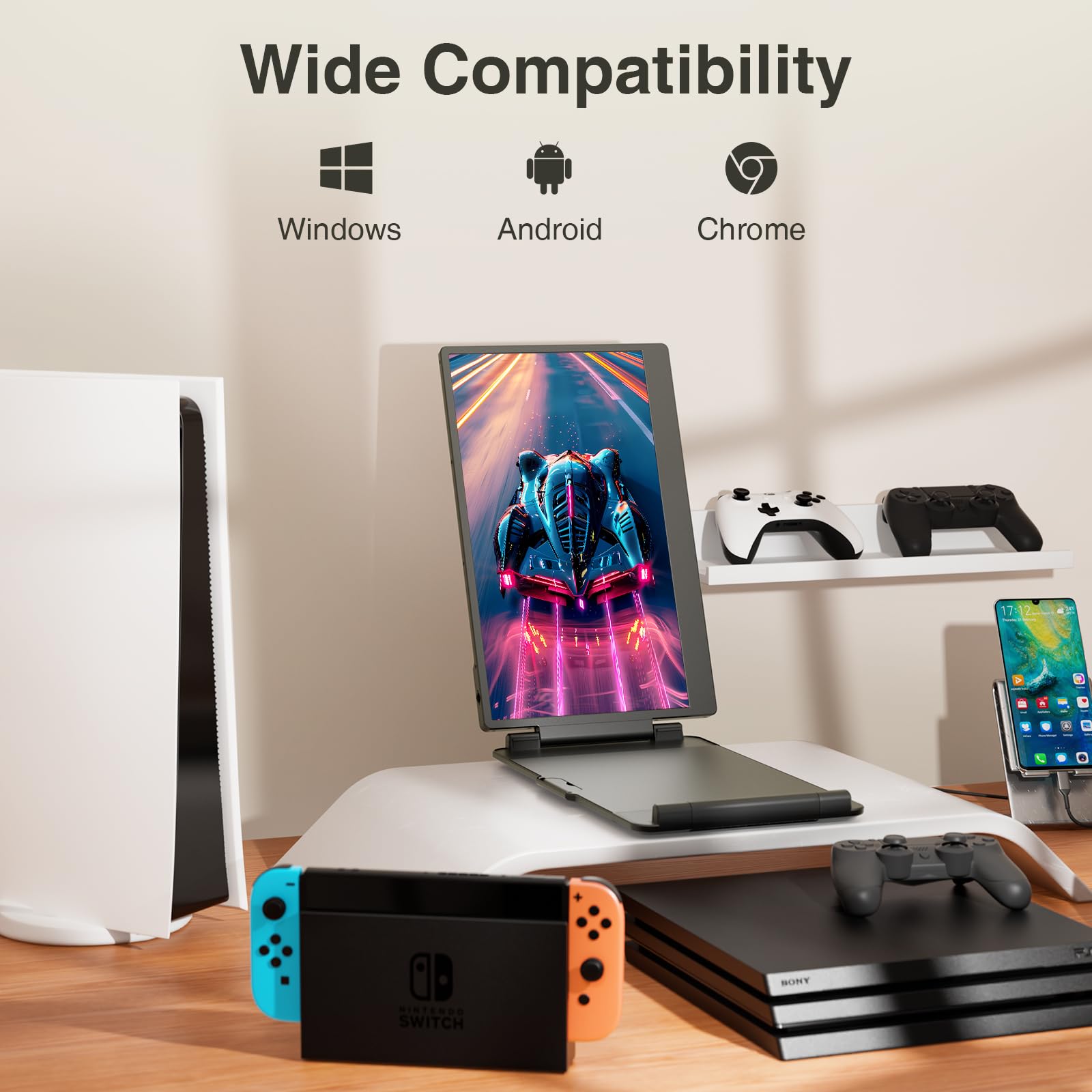 KEFEYA Dreifach Monitor Verlängerung Für Laptop – Tragbarer FHD 1080P Bildschirm Mit Magnetischer Powerbank, Plug & Play