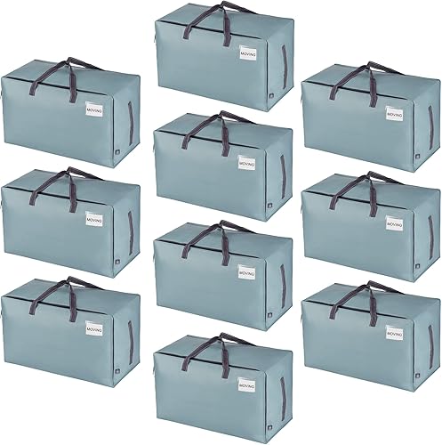 Miniatura 9 de VENO Paquete de 10 bolsas de almacenamiento resistentes de gran tamaño para mudanzas, dormitorio universitario, viajes, camping, decoraciones de