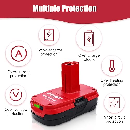 Miniatura 4 de Paquete de 2 baterías de repuesto de 3000 mAh 19.2 V compatibles con batería de litio de 19.2 V