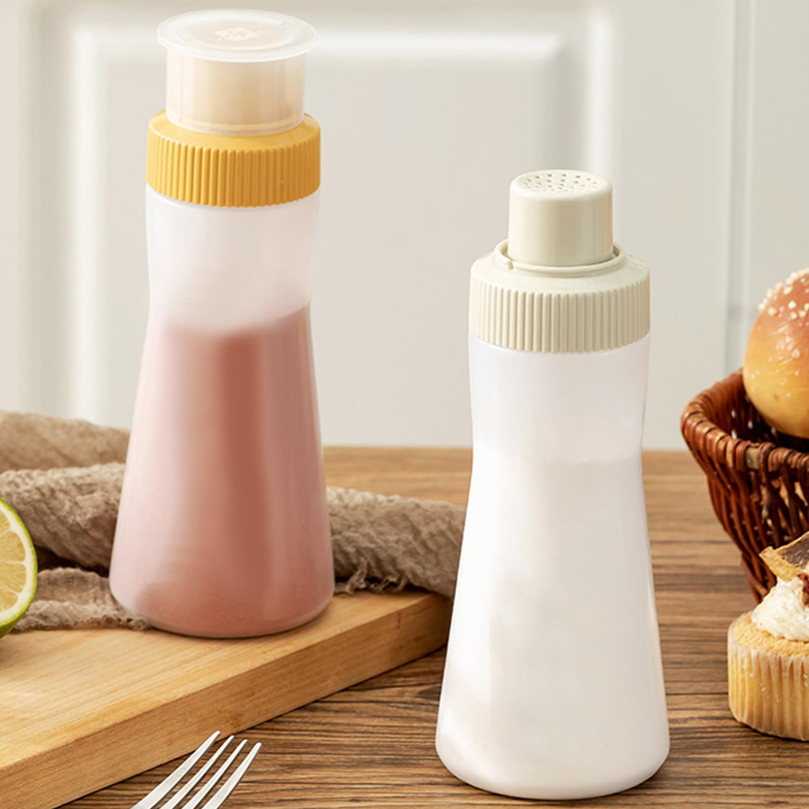 2 Pcs Cake Syrup Dispense 350ml Graduated Plastic Squeeze Bottle for Soaking Simple Honey Syrup Bottle Simple Syrup Bottles Rain Spray Bottle with Sealing Lid Easy Storage Reusable Baking Tools