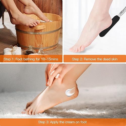 Miniatura 4 de Biutee Lima de pie para piel muerta, pedicura, limas de pies, removedor de callos profesional, herramientas de pedicura de acero inoxidable