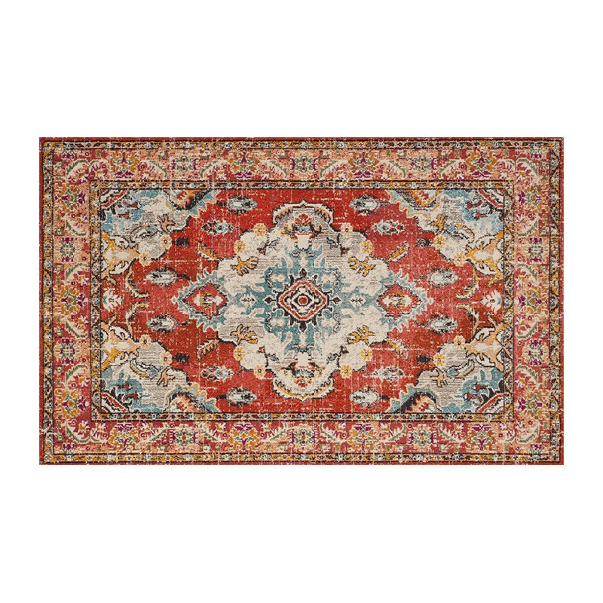 Amazon.co.jp: XFDGZ Rug, Stylish, Rug, Persian Pattern, Flower