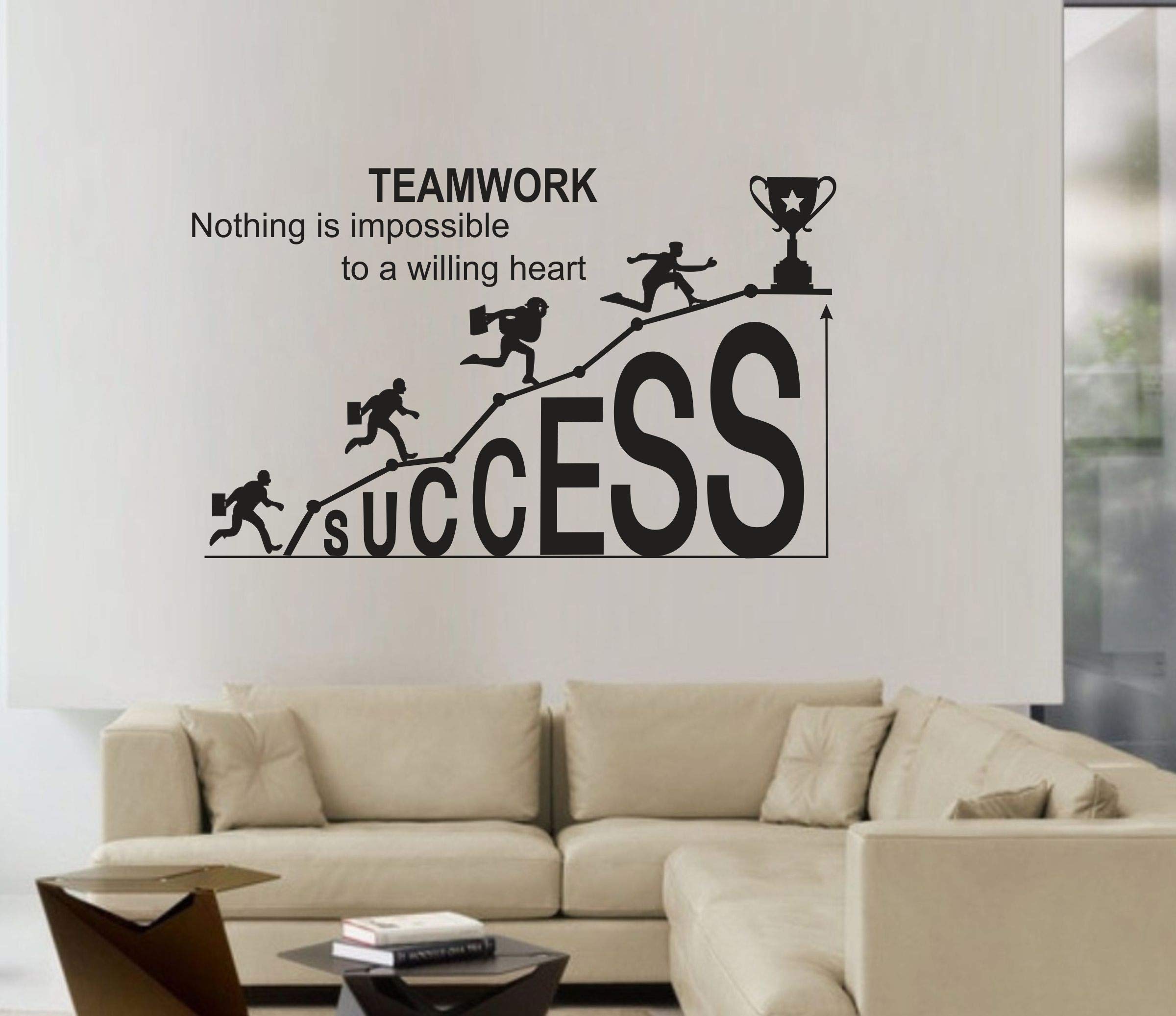 Decor Kafe Teamwork Wall Sticker 36cm X 60cm| Wall Sticker for Living Room -Bedroom - Office - Home Hall Decorative Stickers (B07ZBF1BST) Amazon Price History, Amazon Price Tracker