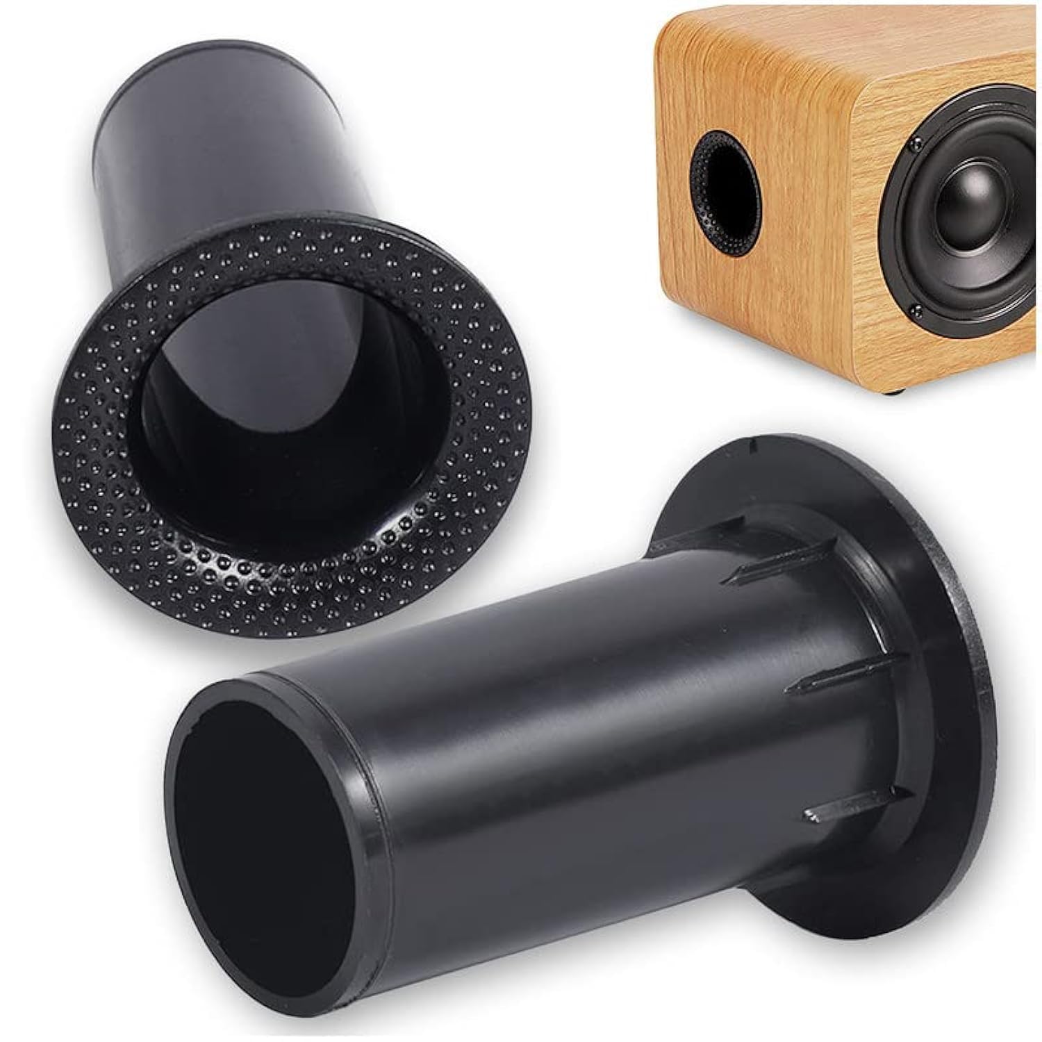 2 Inch Speaker Port Tube Subwoofer Port Tube Bass Reflex Port Tube Subwoofer Box Parts Replacement Accessories for Speaker Box 2 Pcs