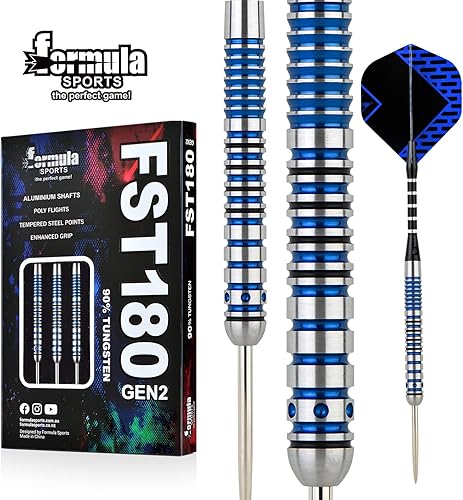 Miniatura 7 de Formula Sports Juego de dardos de punta de acero al 90% tungsteno, juego de puntas de metal profesionales disponibles en 0.74 oz0.78 oz0.81 oz0.85