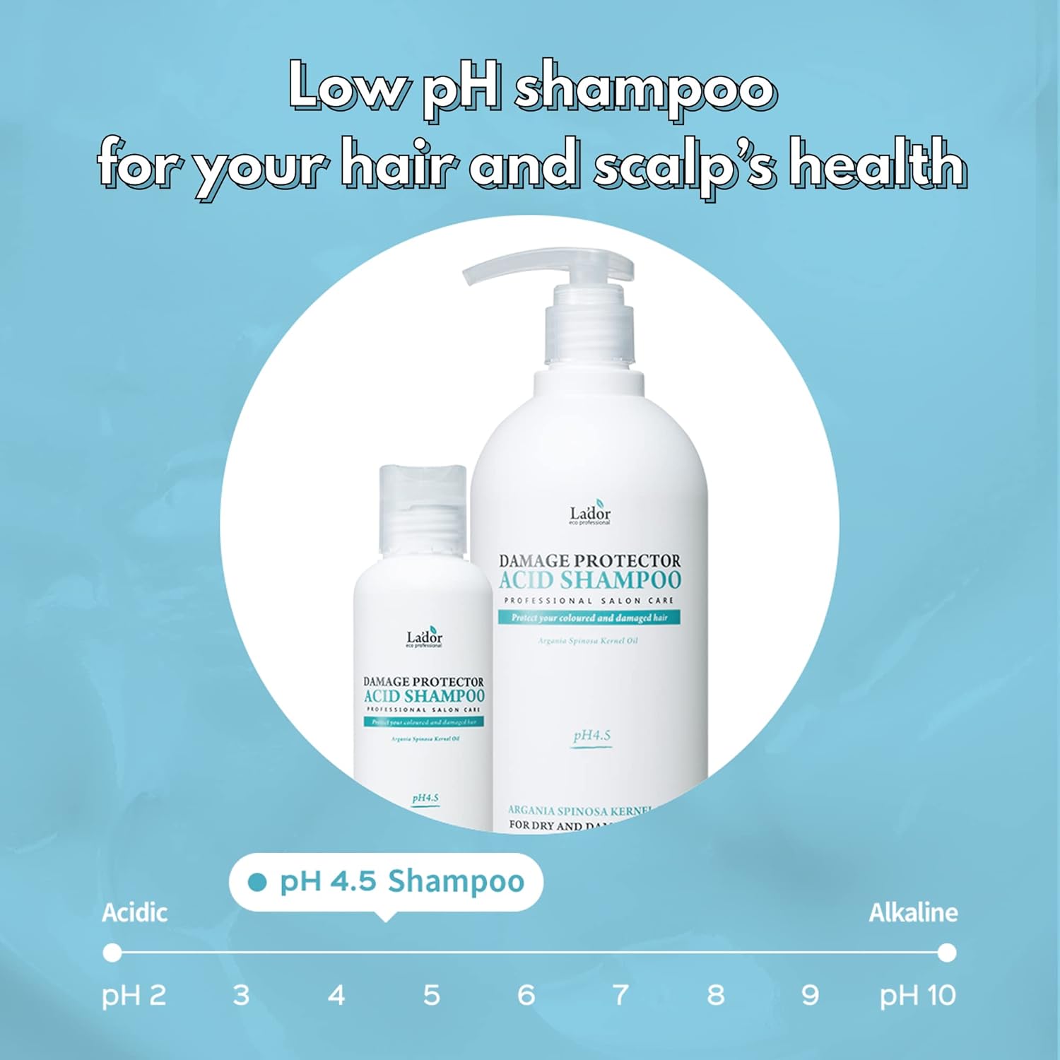 LADOR Damage Protector Acid Shampoo (2x 5.07 fl.oz.) - 4.5 pH Acidic Formulation for Hair and Scalp pH Balance, Helps Neutralize Alkaline pH from Dyes and Bleaching - Image 4