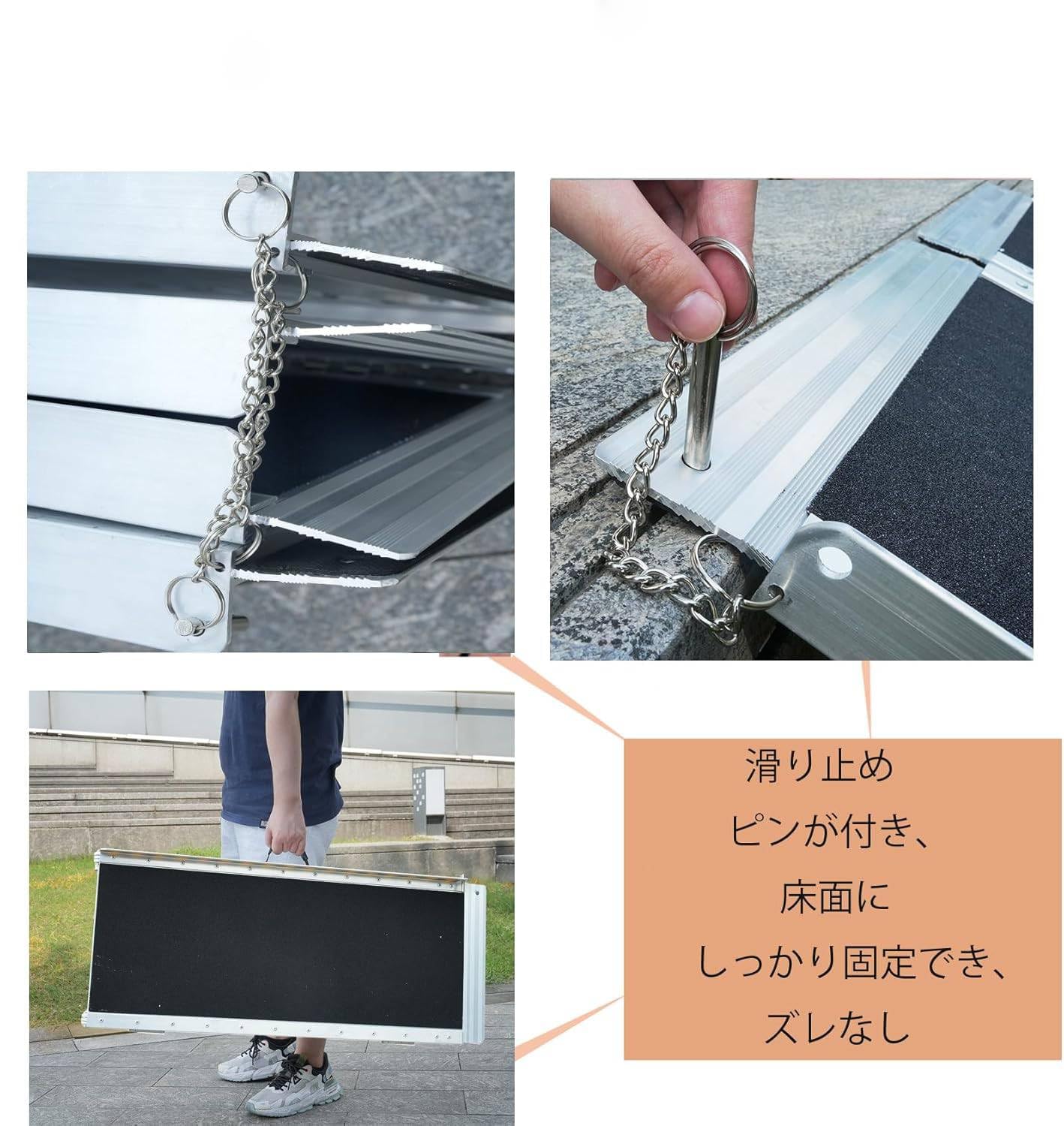 Amazon.co.jp: 車いす用スロープ 長さ 92cm 幅 73cm 荷重 363kg
