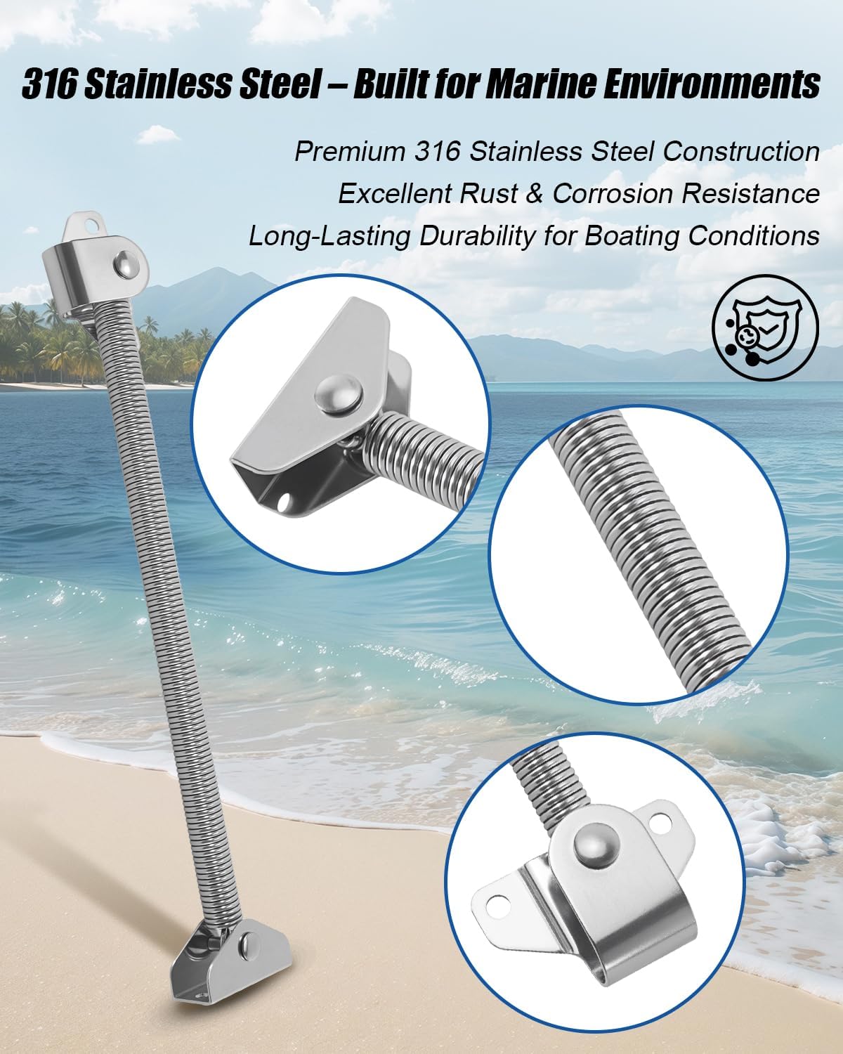 8" or 10" Hatch Lid Support Spring for Boat Marine Yacht Indoor Outdoor