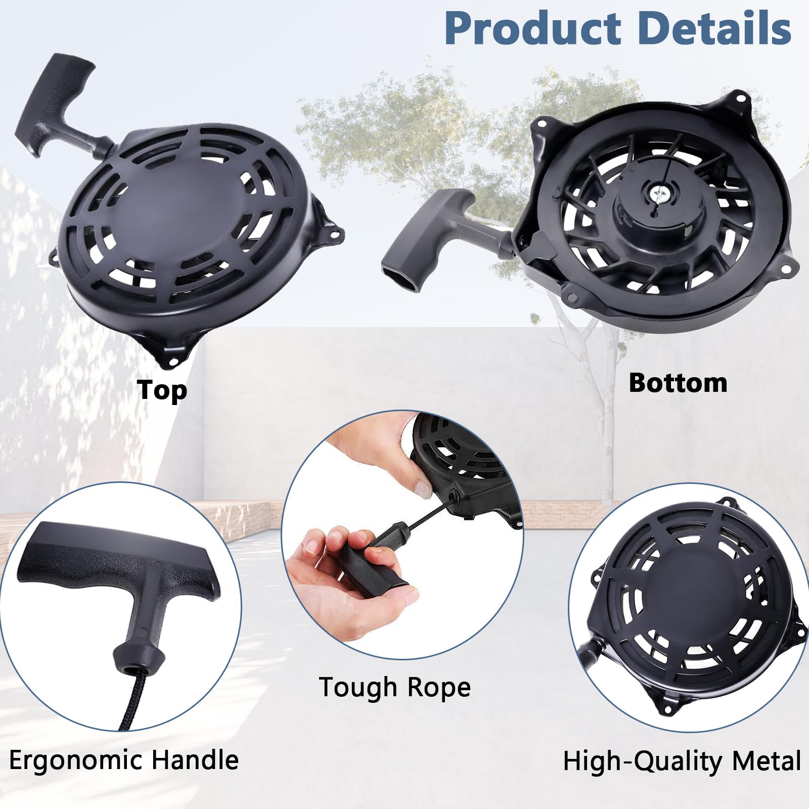 Poweka 497680 Avviamento a Strappo di Ricambio Compatibile con Briggs & Stratton 497680 Oregon 31-068 Rotary 12368