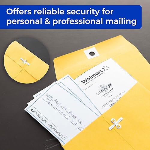 Miniatura 4 de BAZIC - Sobres de cierre de 6 x 9 pulgadas, cierre de ojal con sello engomado, sobres de papel kraft marrón para catálogo de correo para el hogar,