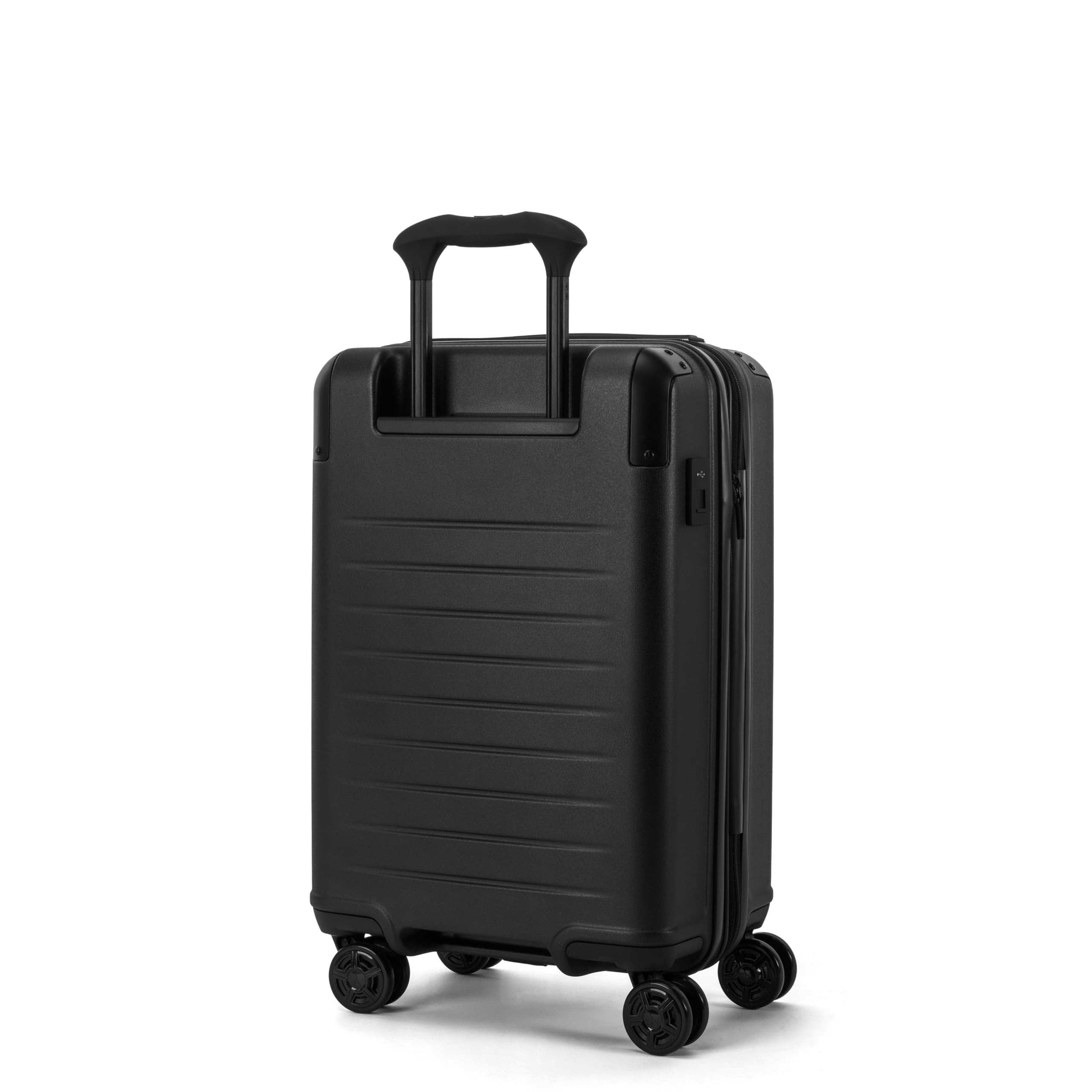 Travelpro Platinum Elite Hardside - Equipaje de Mano expandible, 8 Ruedas, Cerradura TSA, Maleta de policarbonato de Carcasa Dura, Negro Azabache, Equipaje de Mano de 21 Pulgadas