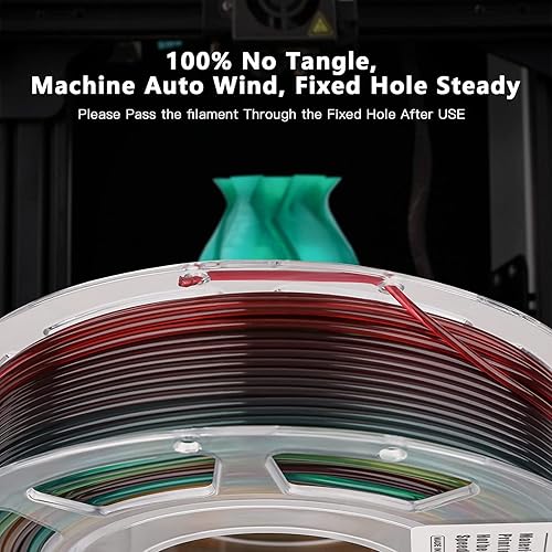 Miniatura 6 de AMOLEN Paquete de filamentos para impresora 3D, filamento PLA de 0.039 pulgadas transparente multicolor, con función de transmisión de luz, azul