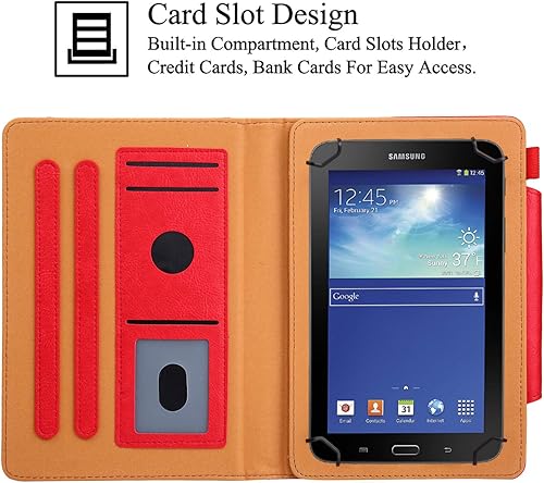 Vista 51 de Funda universal para tablet de 7.0 pulgadas, soporte Artyond Folio con ranuras para tarjetas para Samsung Galaxy Tab 7.0, Kindle Paperwhite 6.8