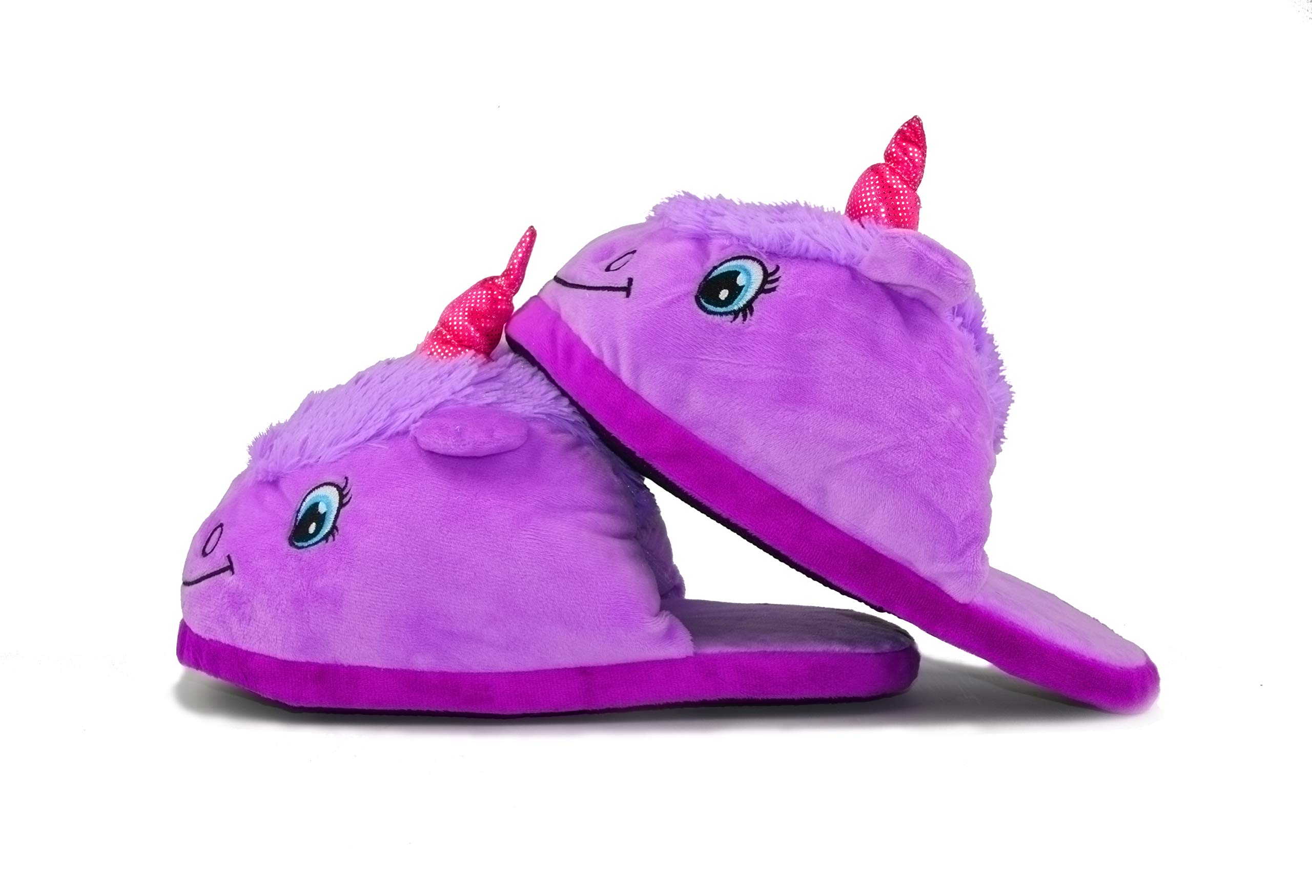 3D Unicornio Felpa Suave Calentar Zapatillas Ocio Zapatillas De Estar por Casa,Zapatos Mujer Hombre Niñas Niños Invierno Primavera Peluche