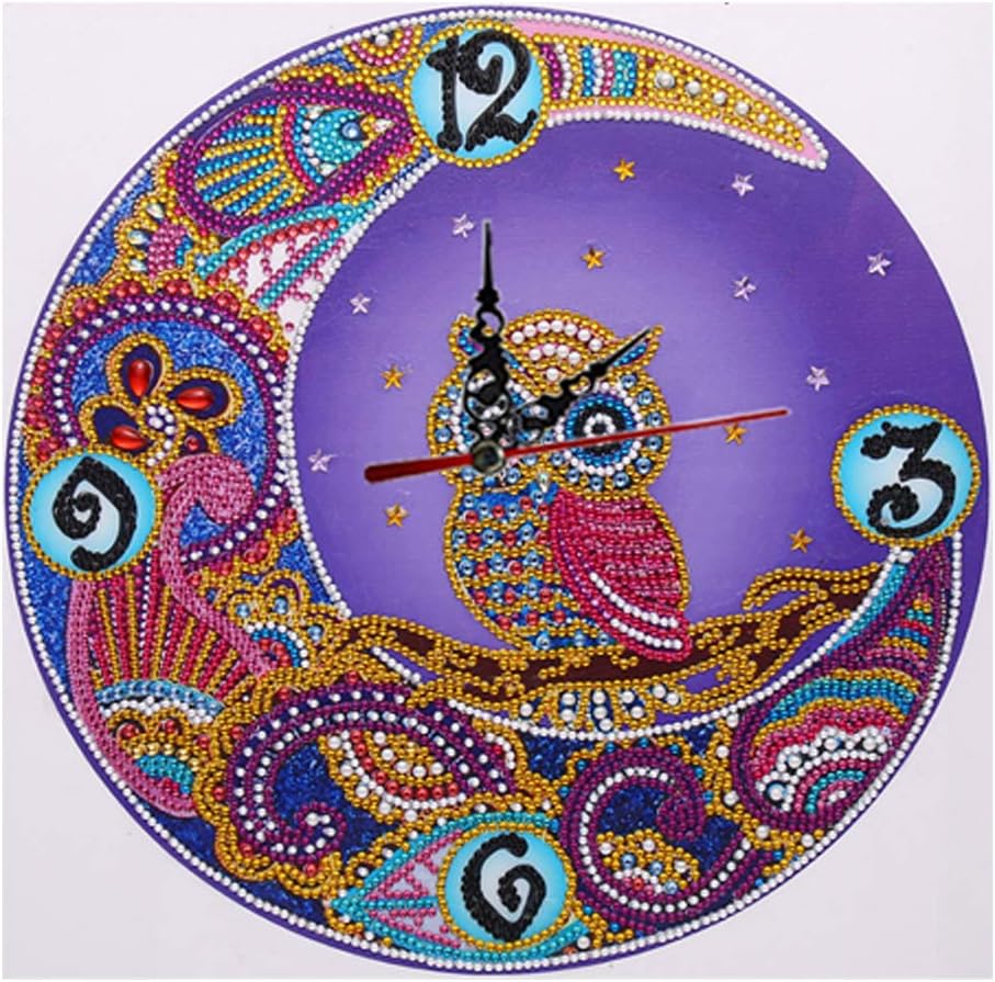 AZURAOKEY Diamond Painting Clock Kits, DIY Special Shaped