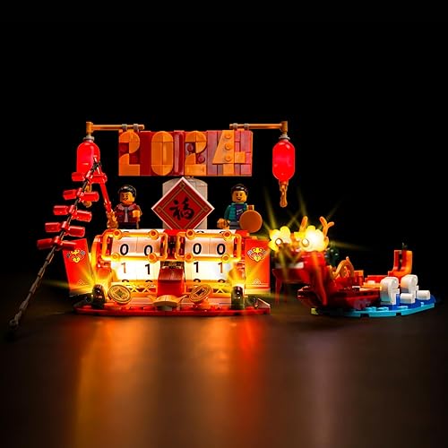 VONADO Kit de luz LED para calendario de festivales Lego 40678 (solo luces, sin modelos) Juego de iluminación creativa Accesorios compatibles con