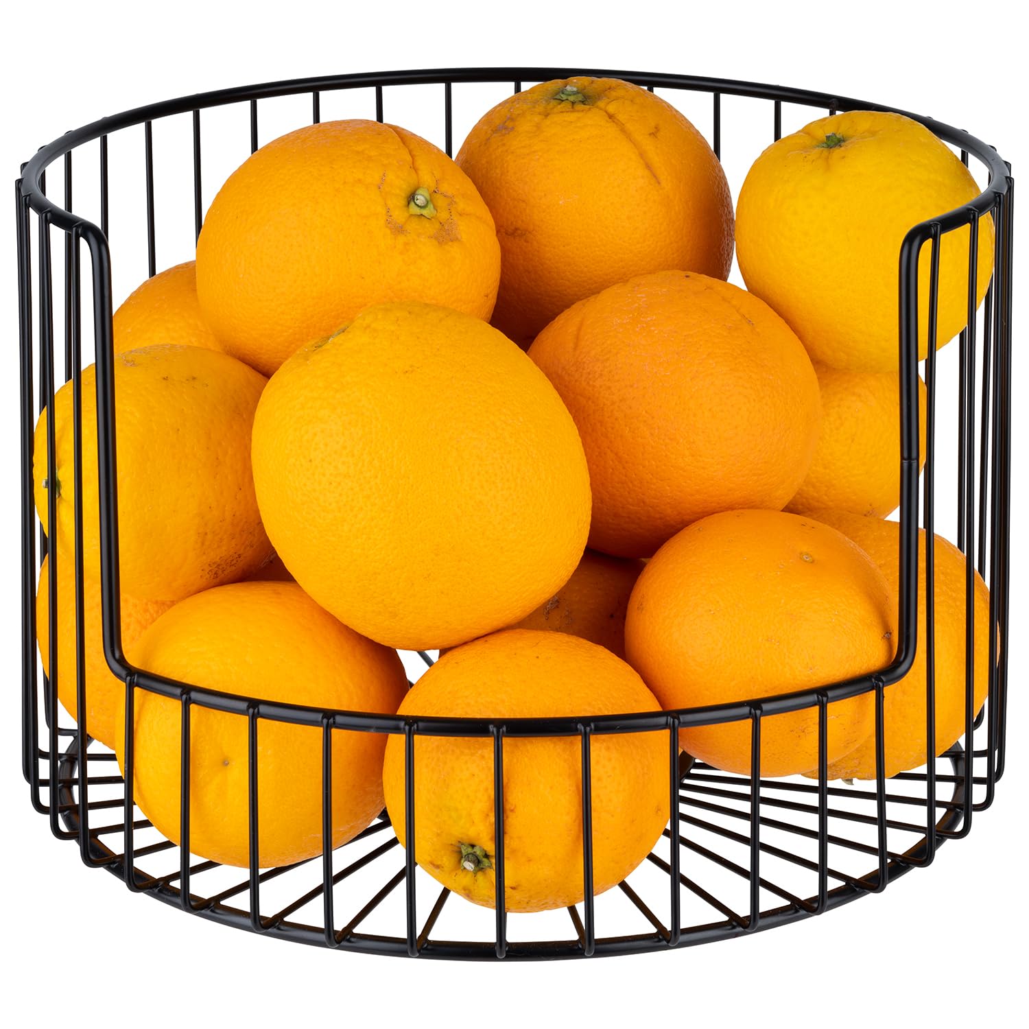 APS 30209 Corbeille à pain/à fruits avec sac en coton, Ø 27,5 cm, hauteur 18,5 cm, métal