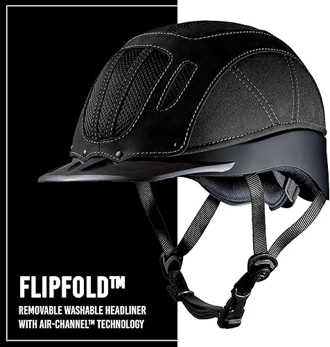 Vista 8 de Troxel Sierra Rugged Horse Riding Helmet, Low-Profile, Self-Adjustable Design, Safety Horseback Riding Gear Marrón
