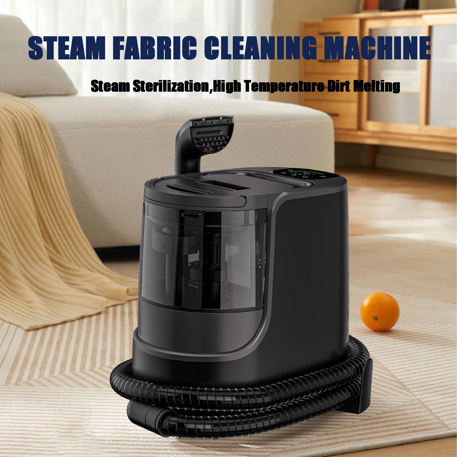 NYANS Limpiador De Manchas a Vapor Portátil para Alfombras, Máquina De Limpieza De Telas a Vapor, Tanque De Agua De Gran Capacidad, Calentamiento Rápido, para Muebles, Mascotas, Asientos De Coche