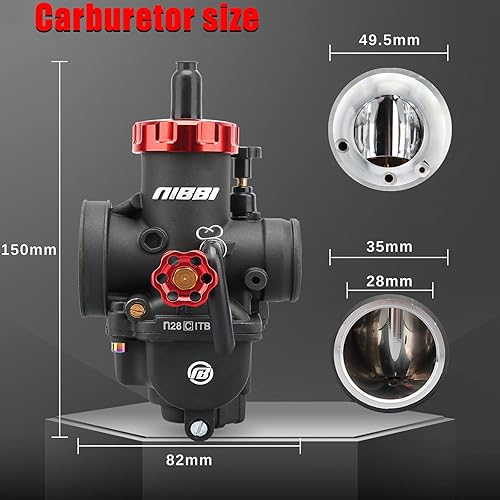 Vista 22 de NIBBI Carburador PE30 con kit de filtros de aire de 1.890 in, rendimiento mejorado de motocross, compatible con motocicletas Apollo, TaoTao, Lifan