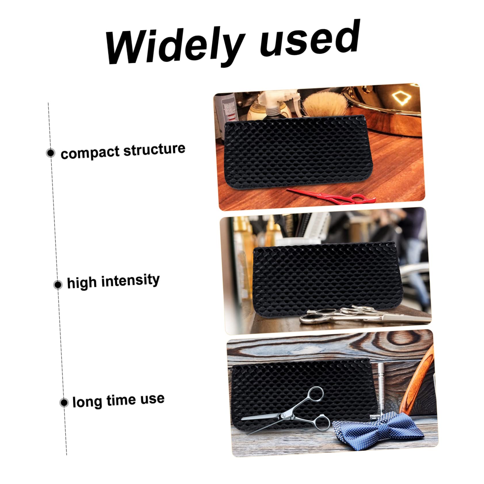 Beatifufu Professional Hair Scissors Case Barber Scissor Organizer Fashionable Leather Scissor Storage Pouch