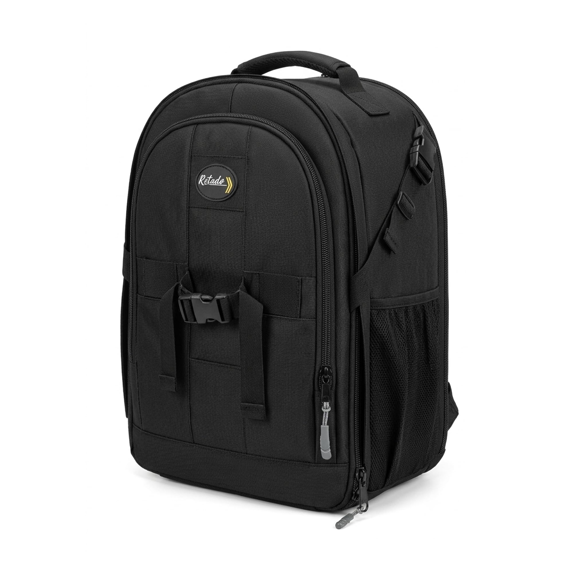 Rotado J100 Camera Backpack with Column Storage, Attachment Locks, Rain Cover, and High Quality Zip, Black-picture-17
