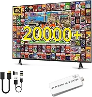 2025 Upgrade Wireless Retro Game Console,Retro Game Stick with 20,000+ Games,4k Hdmi Output Game Stick,TV-Connectable Game Stick,Plug and Retro Play Video Games for Tv,Retro Game Stick.White64GB