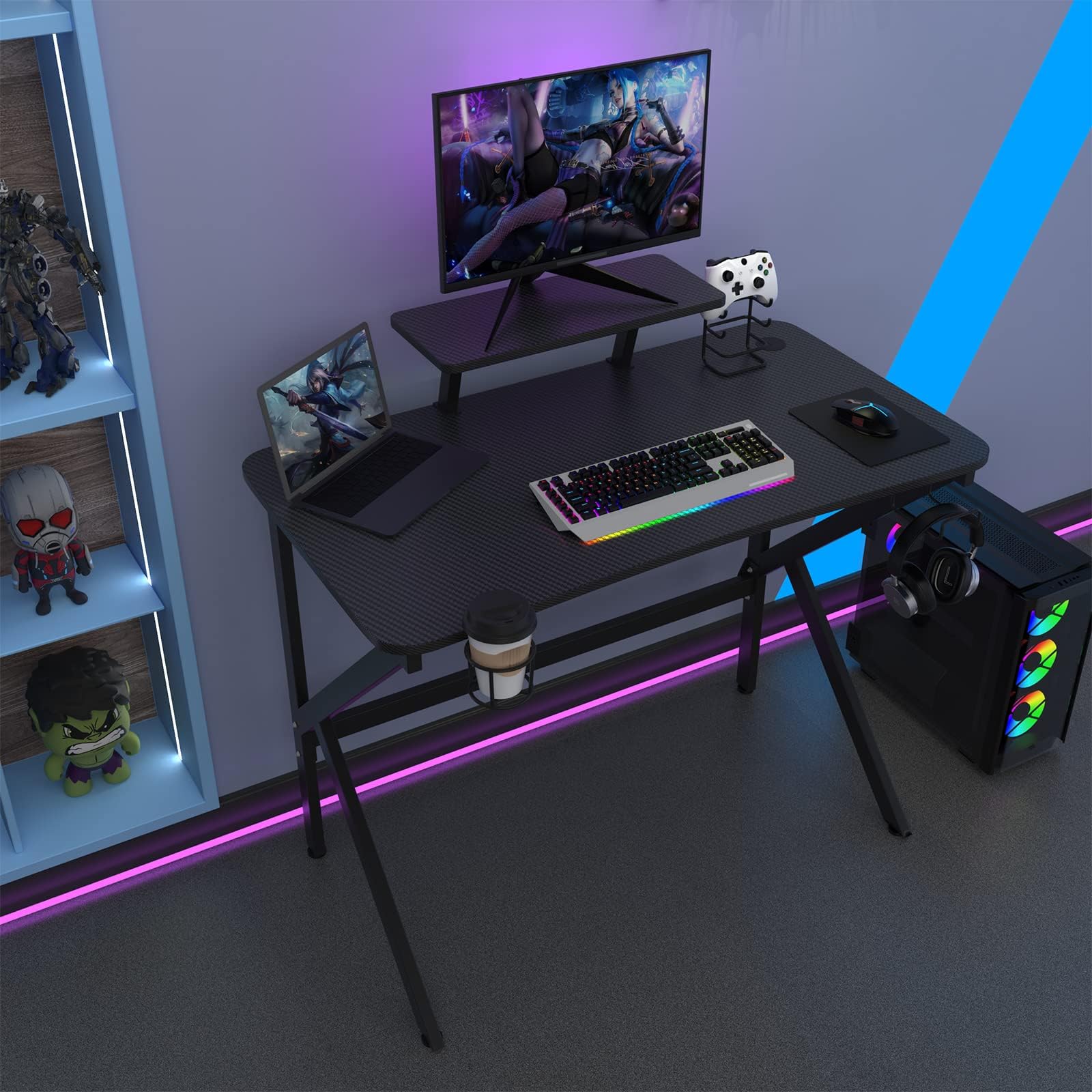 Hoall Bureau Gaing 120c,Ergonoique Table De Jeu Pour Ordinateur PC