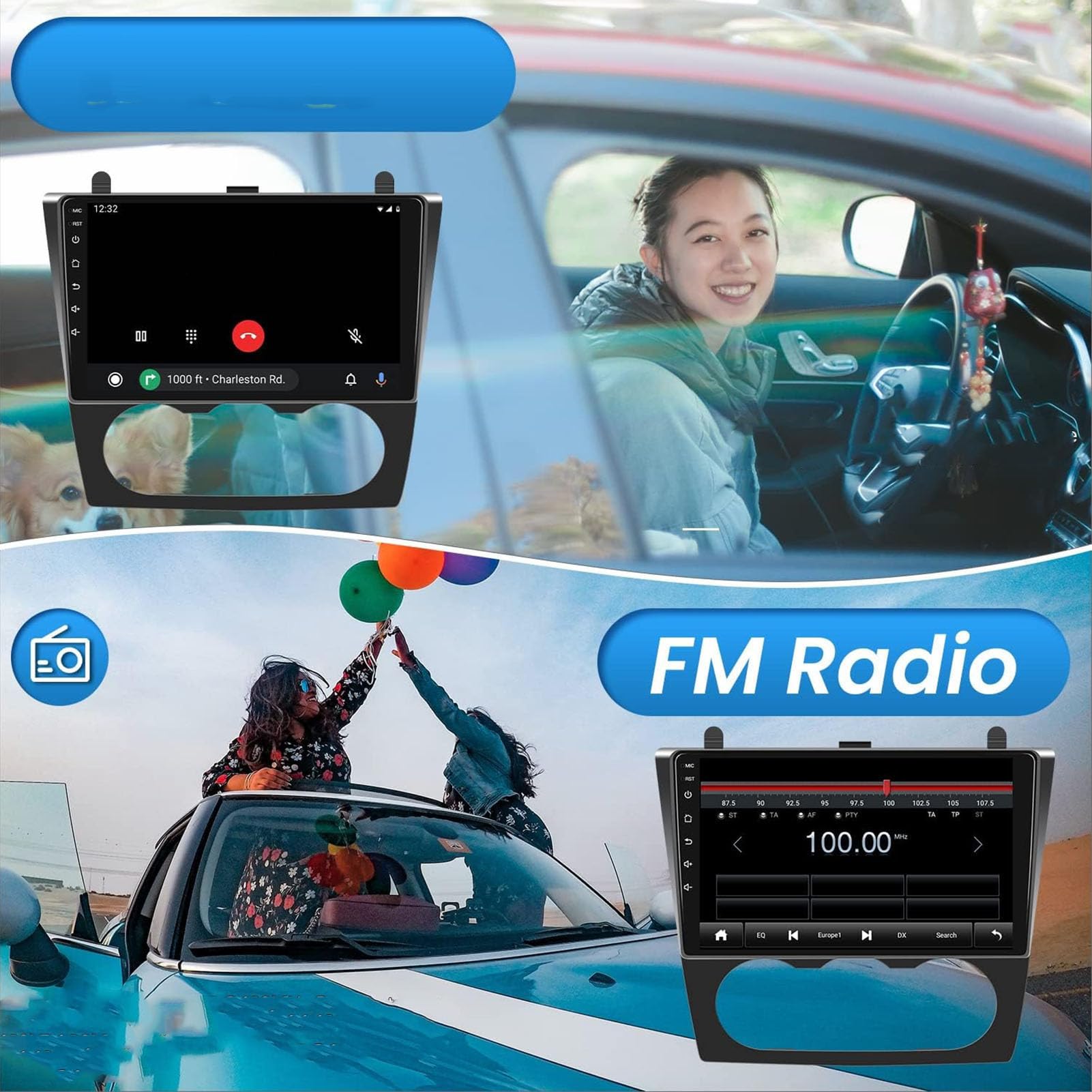 Radio Samochodowe z 9-calowym Ekranem Dotykowym dla Nissan Altima 2008-2012, Radio Samochodowe 2G+32G z Bezprzewodowym Carplay i Android Auto, WiFi, BT, GPS, Kamera Cofania,
