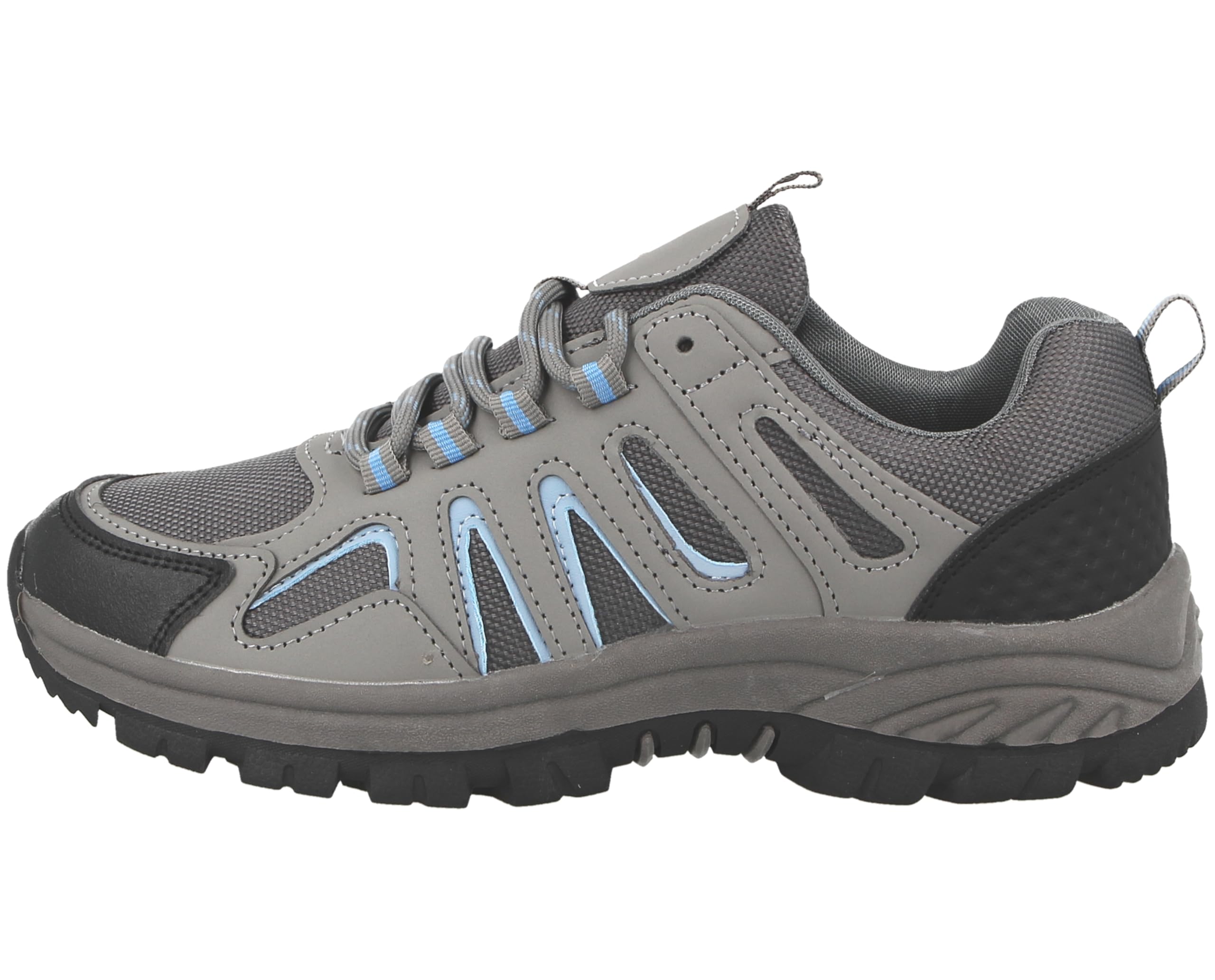 Groundwork Scarpe da trekking da donna in ecopelle e rete con colletto imbottito