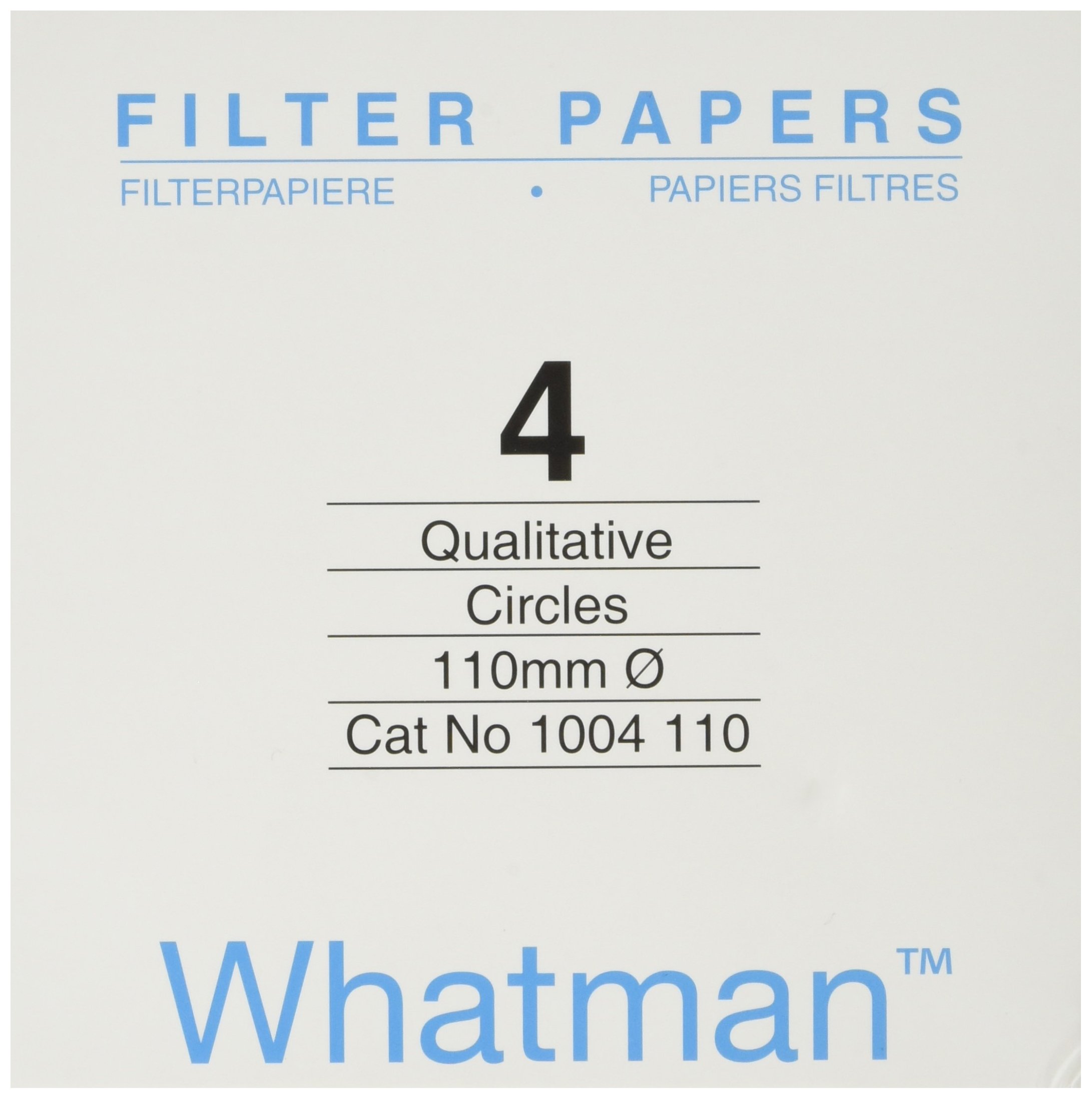 Carta da filtro Whatman qualitativa standard, Grado 4, 100 Pezzi