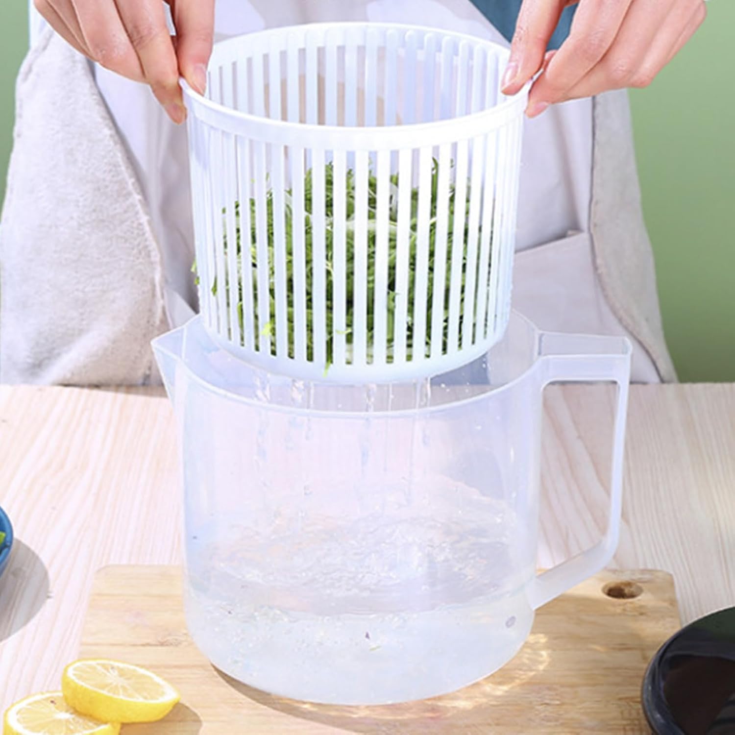 Salad Dryer Large Dehydrator Bowl Basket Fresh Crisp Clean Produce
