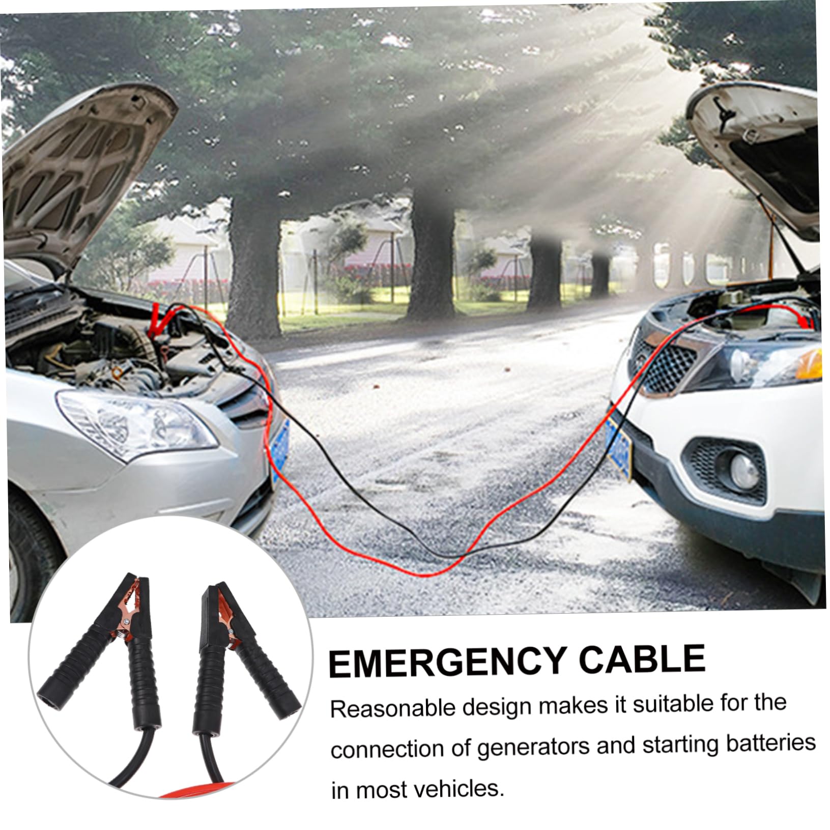 Cavo Avviamento Auto 2000a in Rame e Alluminio per Veicoli, Camion e Scooter Cavi Batteria di Emergenza Resistenti al Freddo al Calore