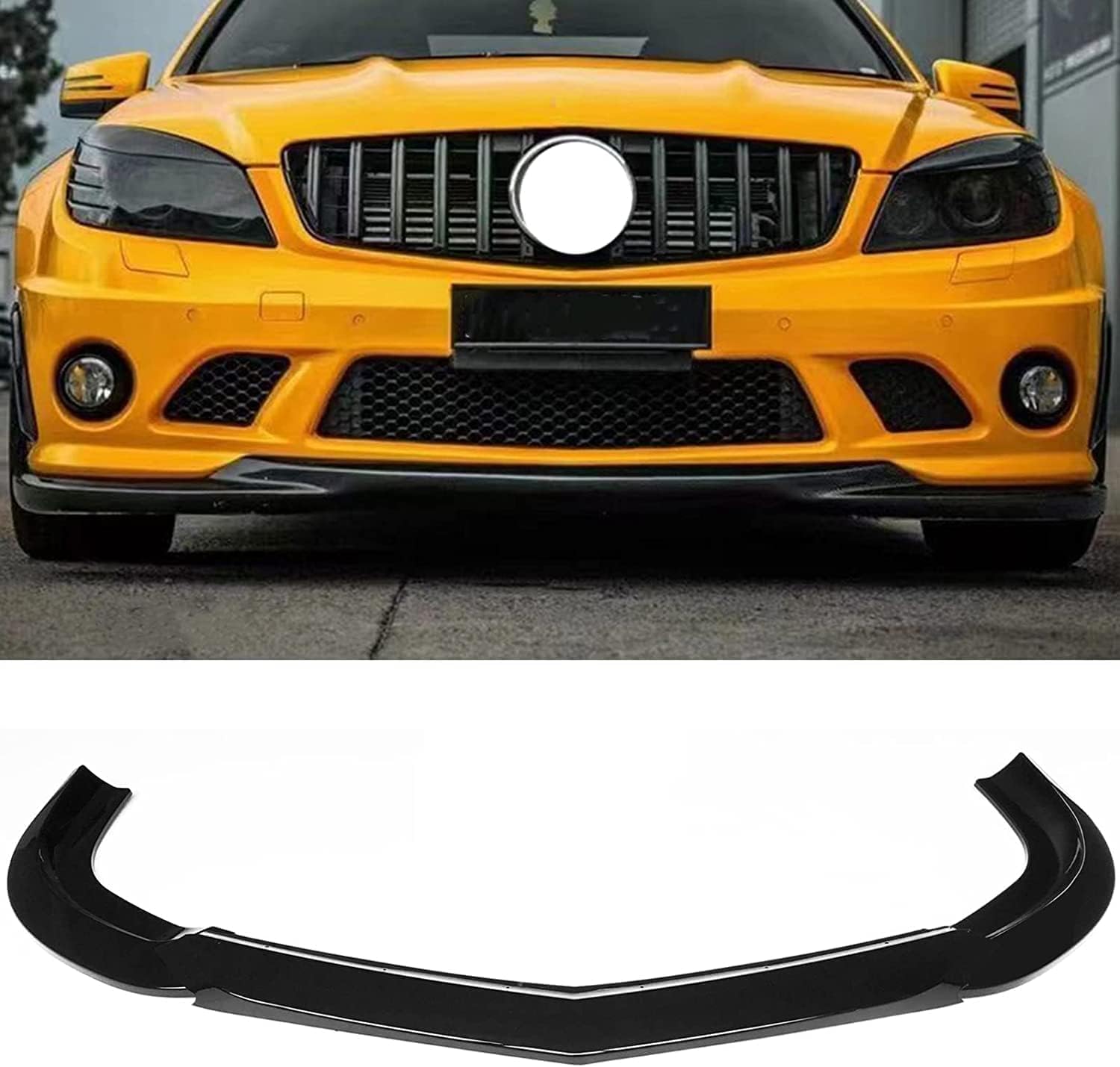 Spingf Normal Front Lip Spoiler For Mercedes W204 C63 Amg 2008-2011 Sport Type