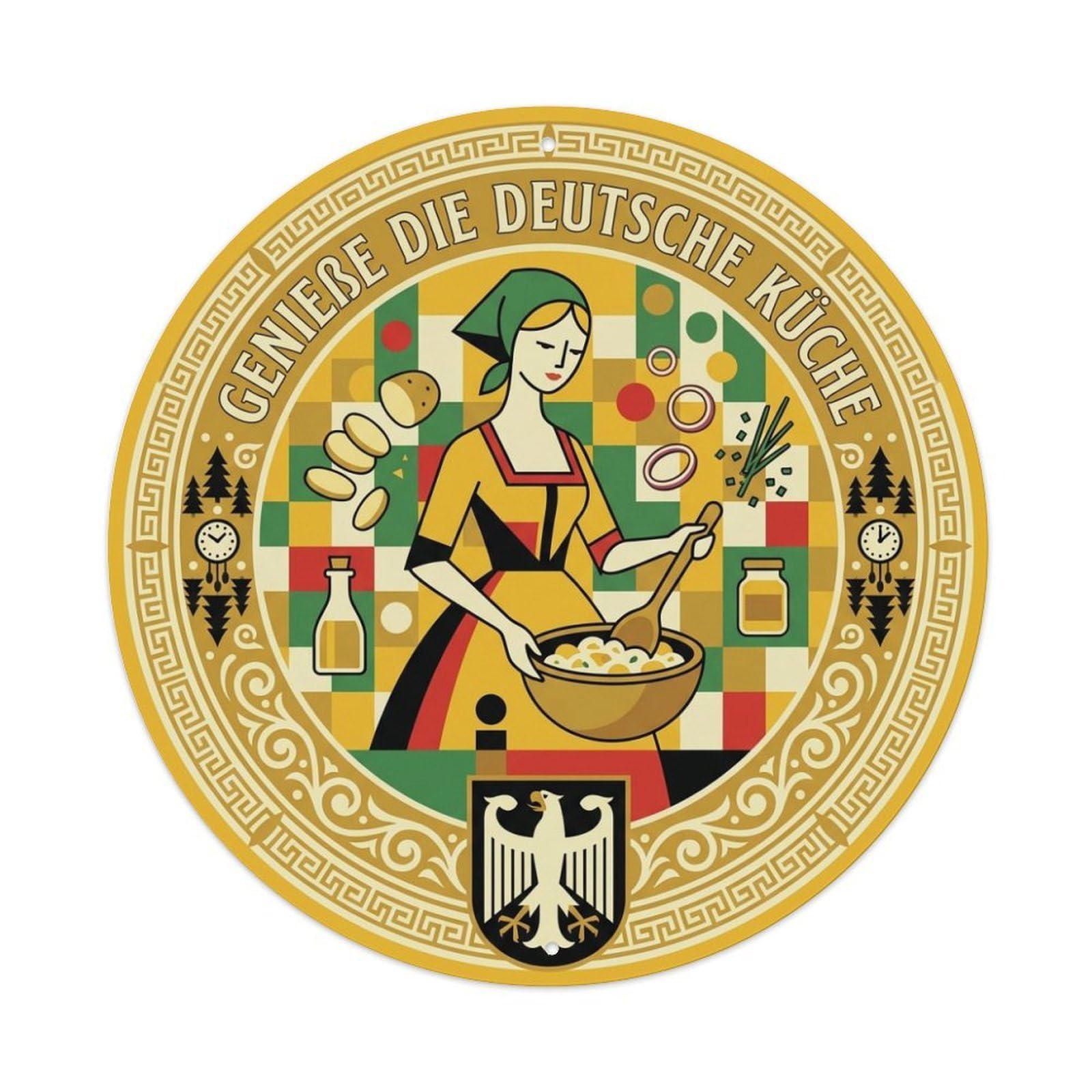 German Cuisine Travel Food Kartoffelsalat Metal Tin Sign