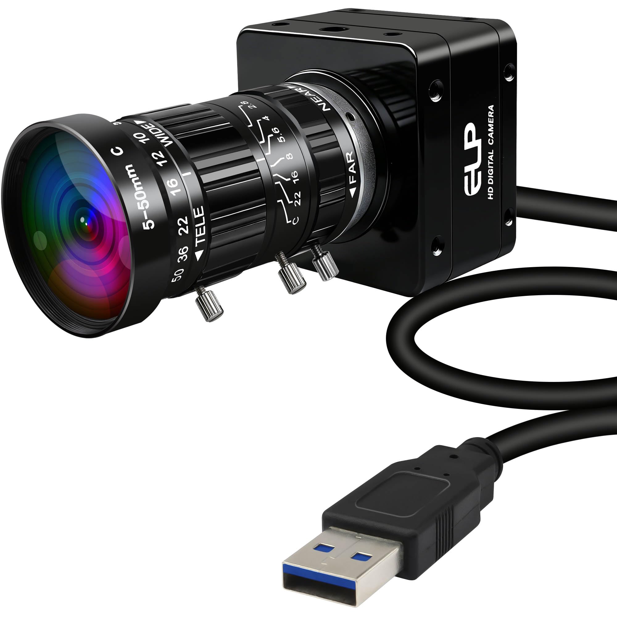 ELP 20MP 5K Ultra HD カメラ 5120x3840 産業用 Amazon.co.jp: ELP 20MP USB3.0産業用カメラ、4K UHD 3840P 30fps高