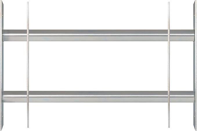 Alberts 563677 Reja de ventana Secorino Basic, Extensible para ventanas exteriores, Reja antirrobo, Galvanizada en azul, 300 x 500-650 mm