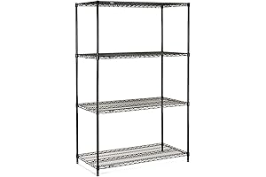 Nexel 4-Tier Wire Shelving Unit: Optimize Your Storage Space
