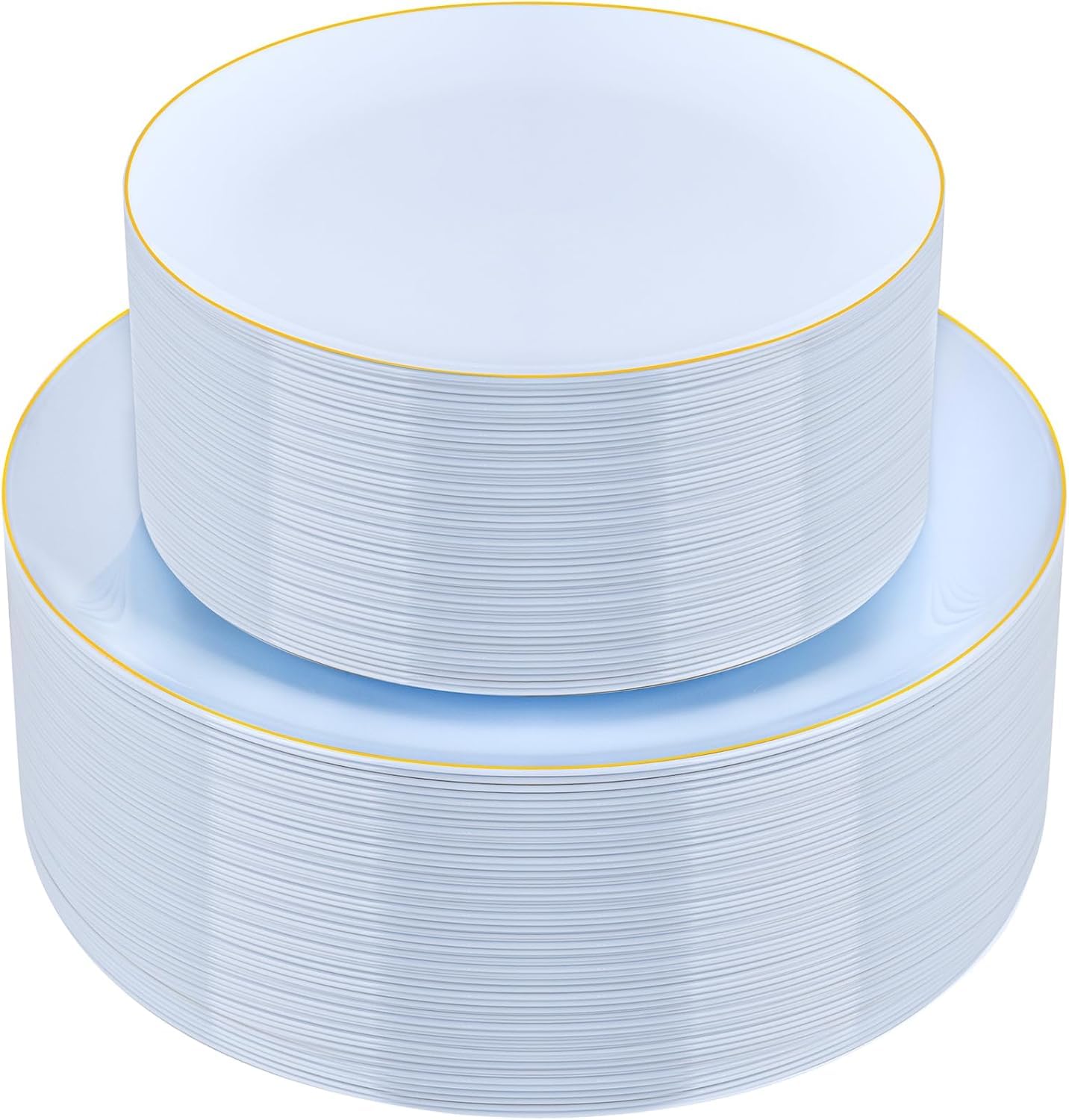 Ivory Plastic Plates - 100 Pack for Parties & Weddings -15