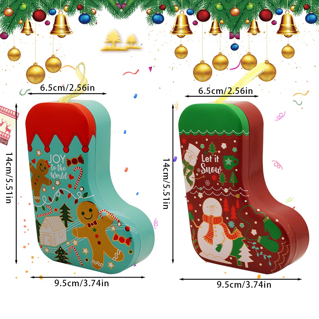 Amazon.co.jp: HyzaPhix クリスマス 靴下 収納ボックス 2枚入セット