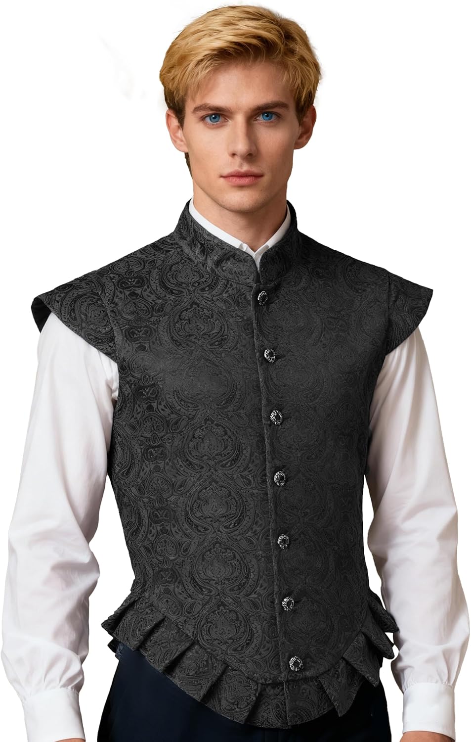 Renaissance Tudor Vest Medieval Victorian Elizabethan Period Noble Costume Jerkin Waistcoat for Men